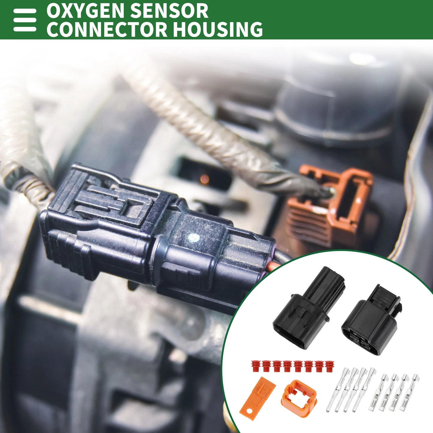 4 Pin Oxygen Sensor Connector Housing for Hyundai - Male Female Wire Terminal