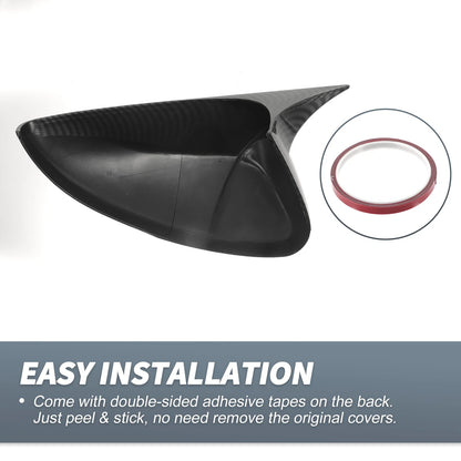 Rearview Mirror Cover Overlay Black Carbon Fiber for Honda Accord (2018-2020)