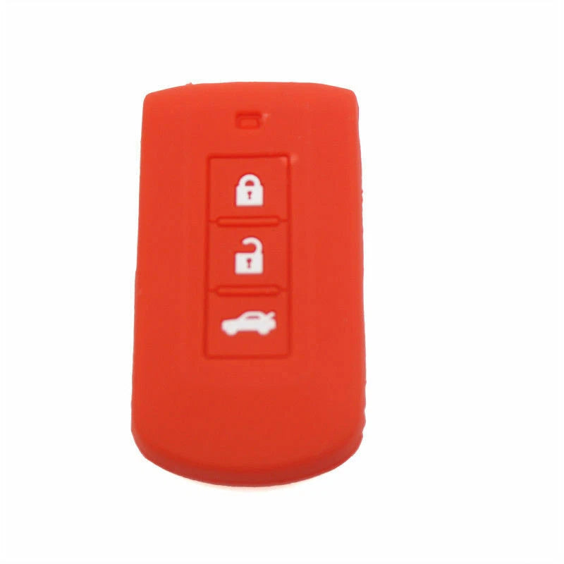 Red Silicone Remote Key Cover Bag fit for MITSUBISHI Lancer Grandis Outlander
