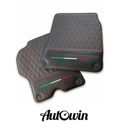 AutoWin Floor Mats for Ferrari California Leather & Carbon Edition (2009-2017)