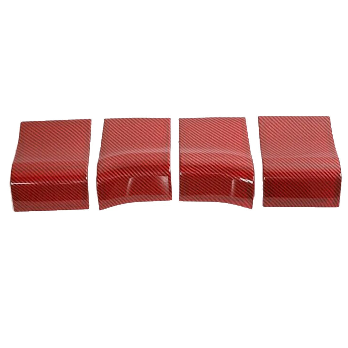 4x Carbon Fiber ABS Interior Door Handle Trim for Ford F150 (2015-2021)