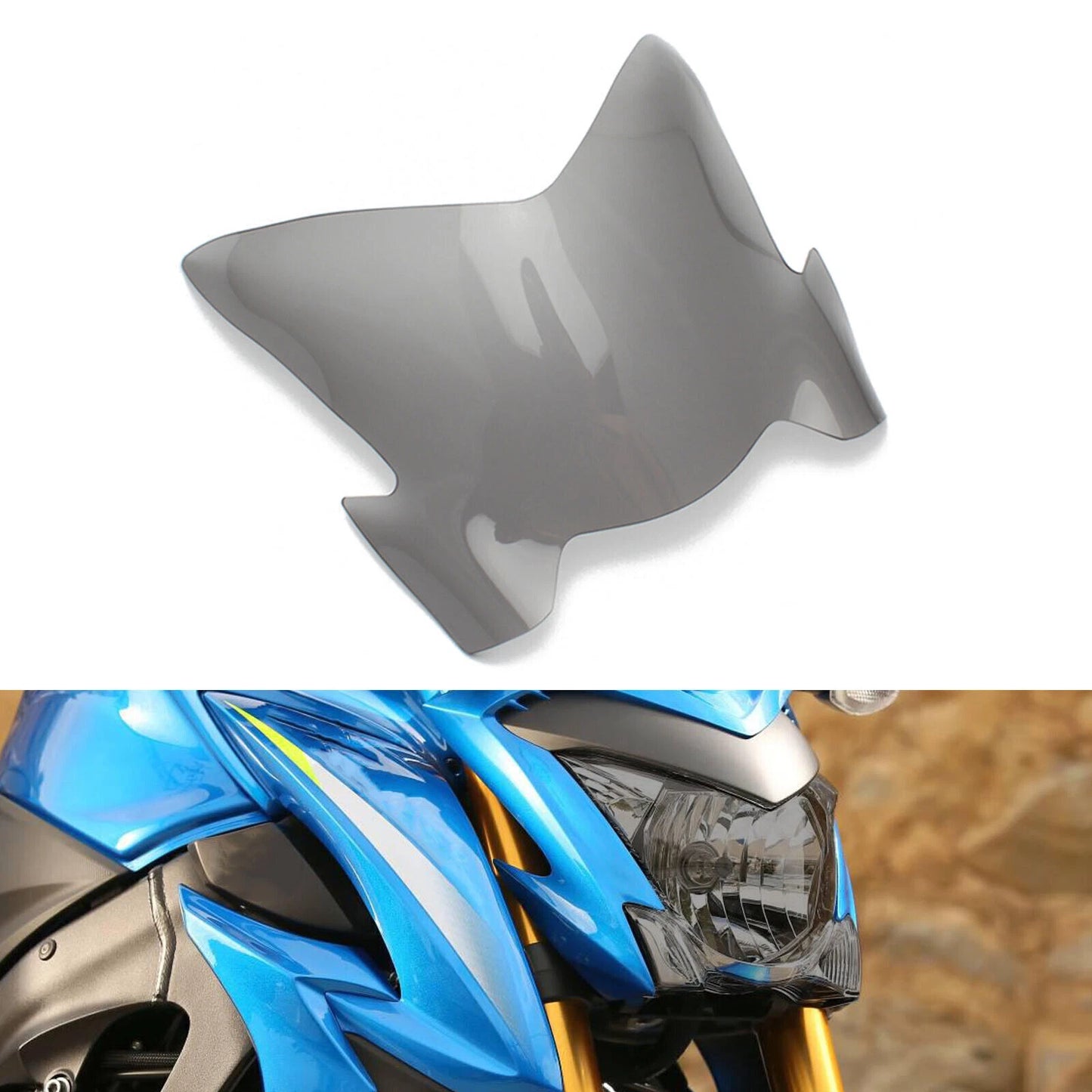 Headlight Glass Smoke Protective Cover for Suzuki GSX-S 1000 (2017-2021)