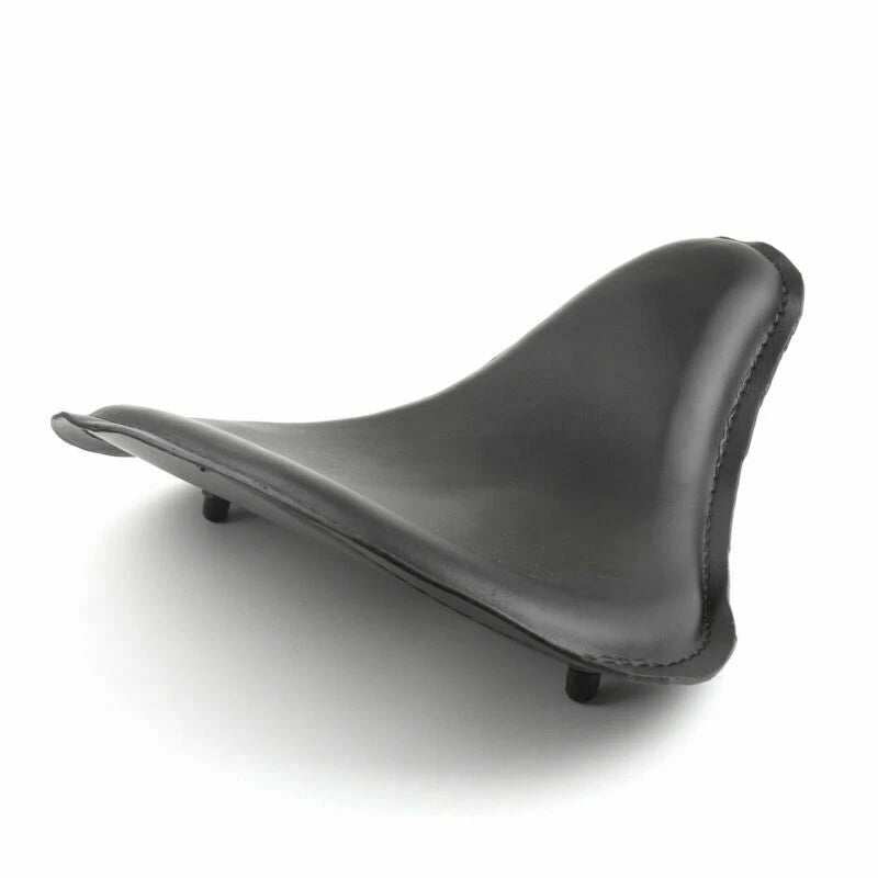 Black Leather Solo Slim Seat for Bobber Chopper Custom (2015-2023)