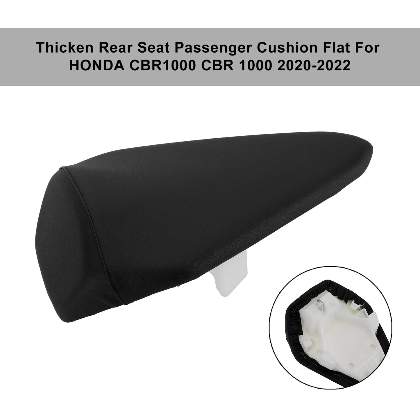Passenger Rear Seat Cushion Black for Honda CBR1000 (2020-2022)