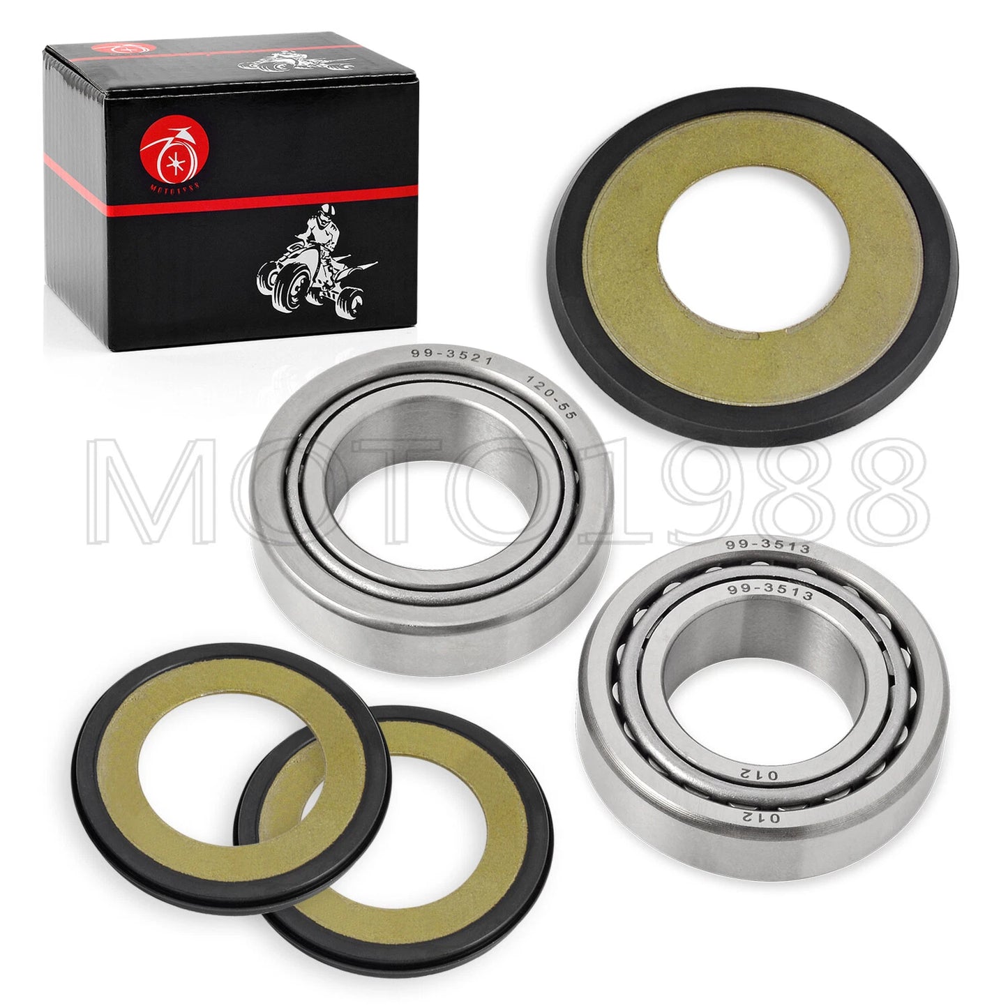 Steering Stem Bearing Seal Cover Kit for Yamaha YZ125 YZ250 (1996–2022)