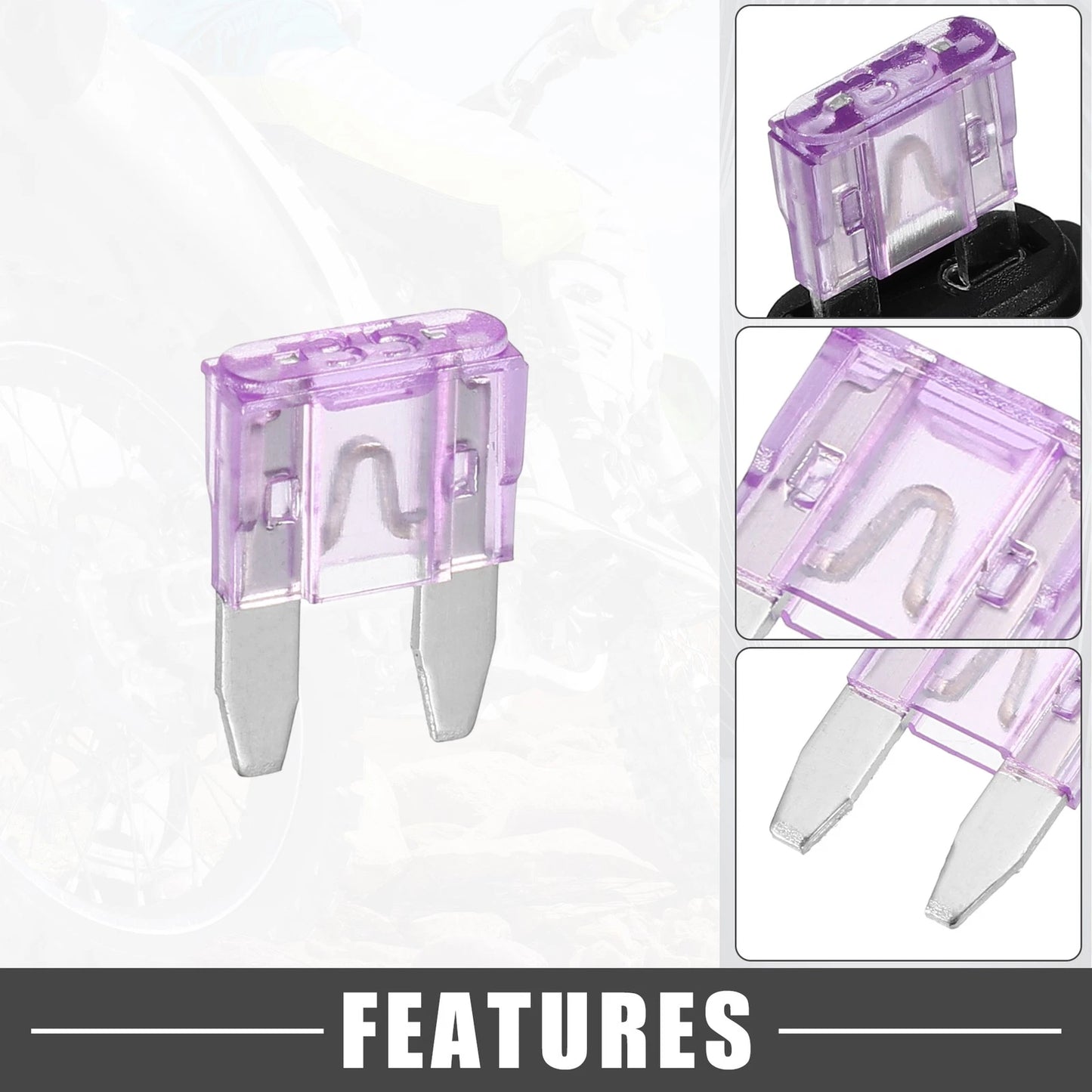 35A Mini Blade Style Fuse Set with 12 AWG Holder for Car