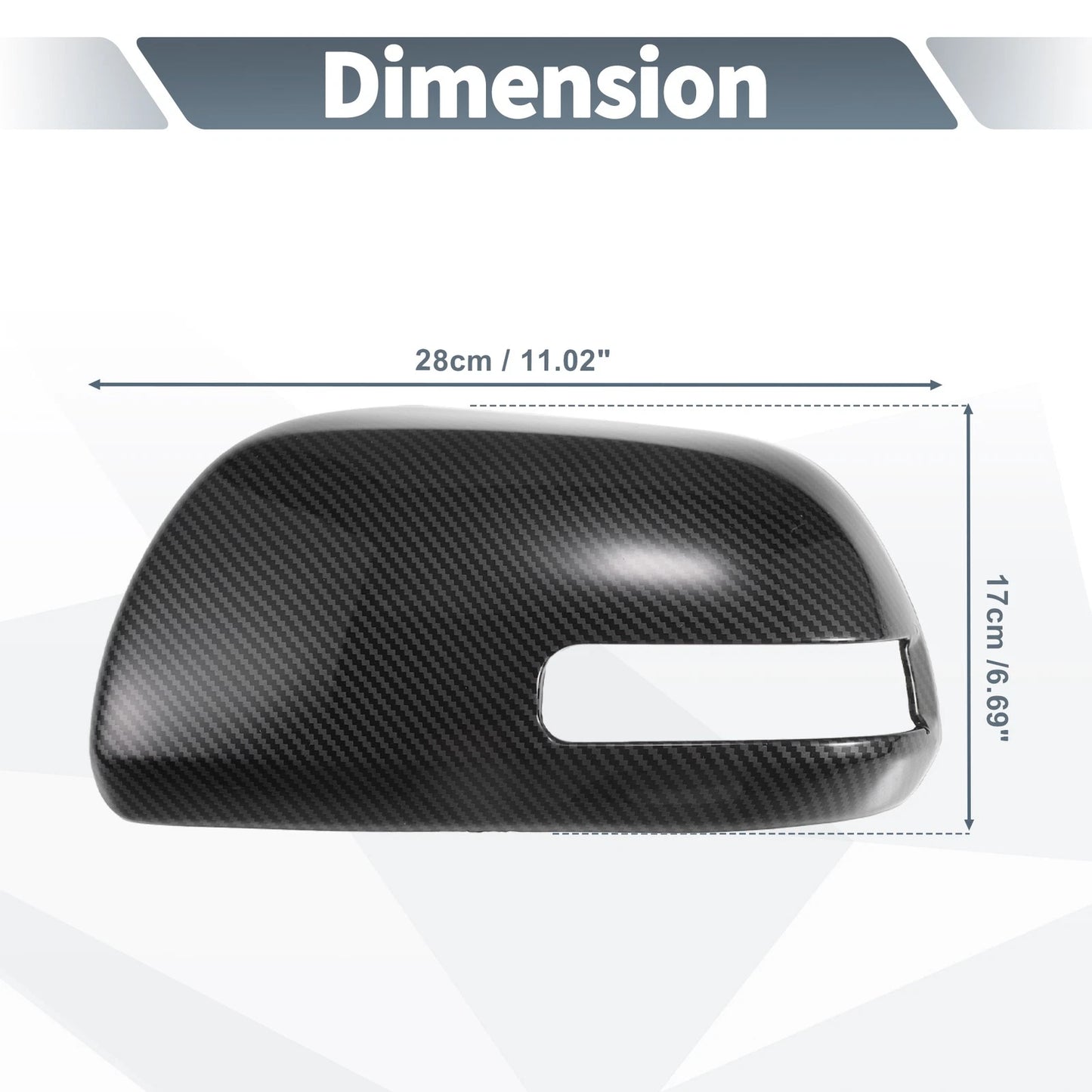 Rearview Mirror Cover Overlay  Black Carbon Fiber for Toyota Sienna (12-20)