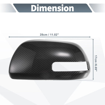 Rearview Mirror Cover Overlay  Black Carbon Fiber for Toyota Sienna (12-20)