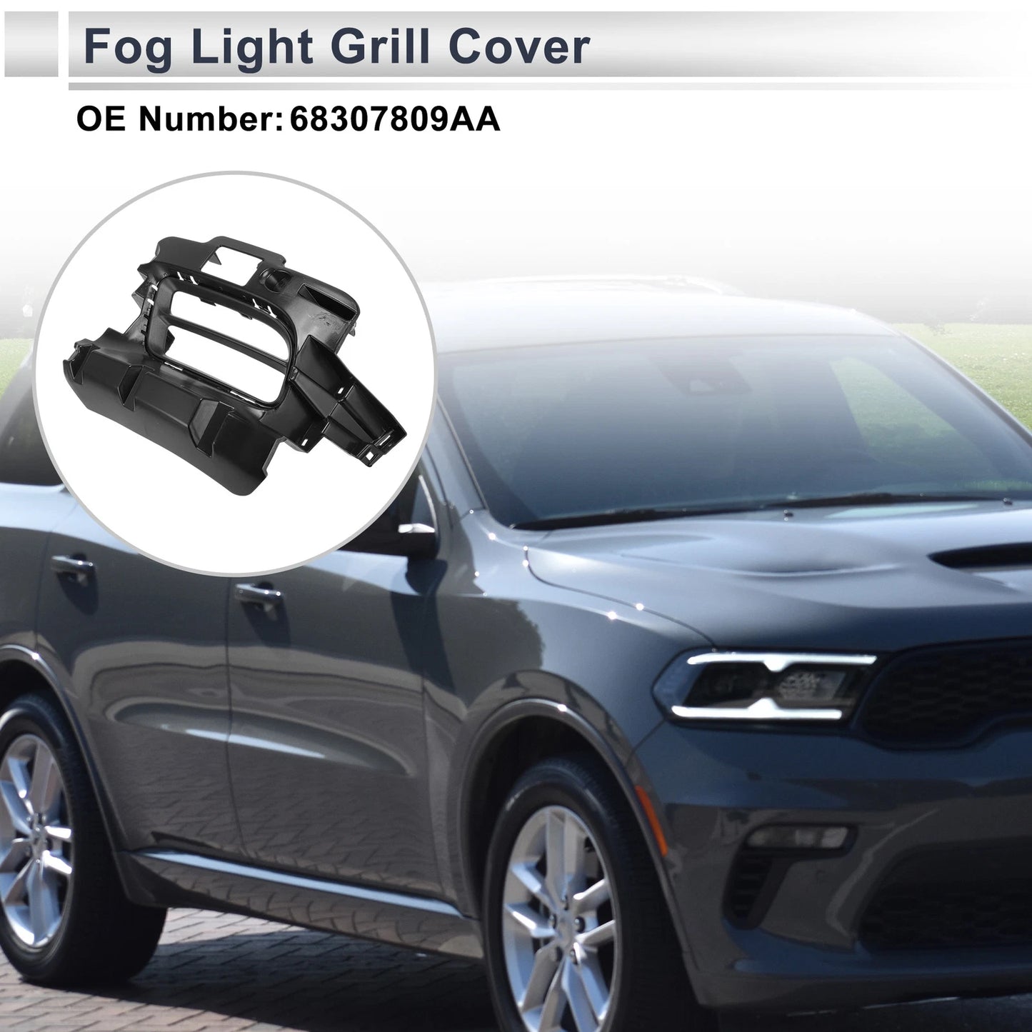 Front Left Fog Light Grill for Dodge Durango (2018-2020)