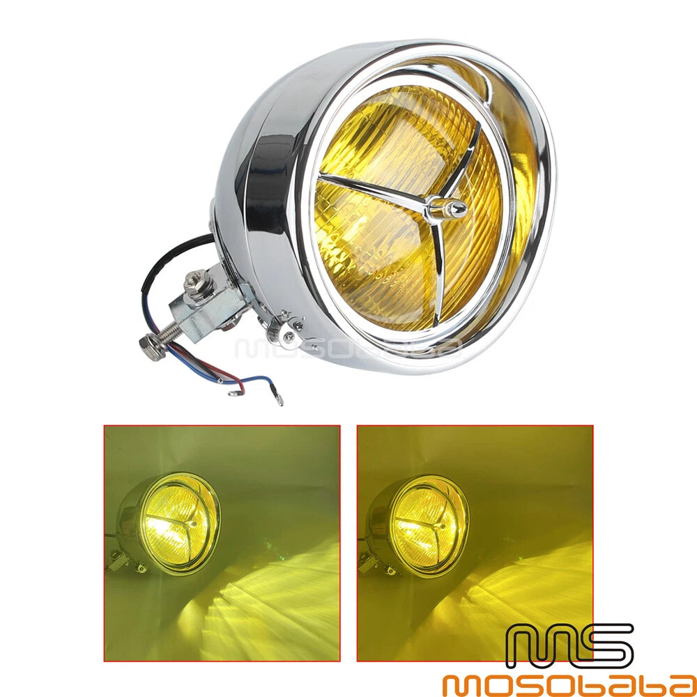 7" LED Headlight Passing Lamp Trim for Harley Road King