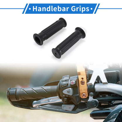 7/8" / 22mm / Hand Grips, Handlebar, Rubber, Black for Motorcycle