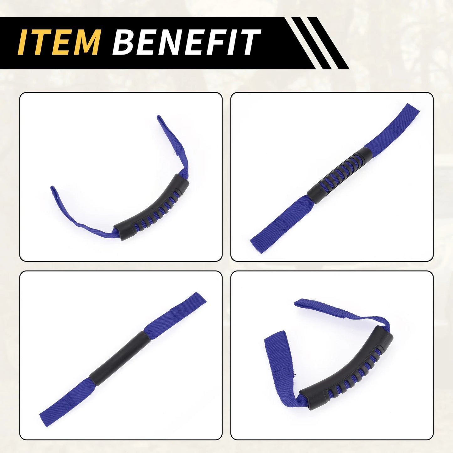 2 x Headrest Grab Handles for Jeep Wrangler (2018-2023) Blue