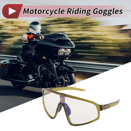 1 Pc Motorcycle Riding Goggles Light Gray Lens Yellow Green Frame for Make Model