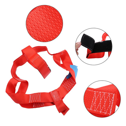 Front & Rear Wheel Transport Tie Down Strap / 1 Set / for Motorcycle Nylon Black Red