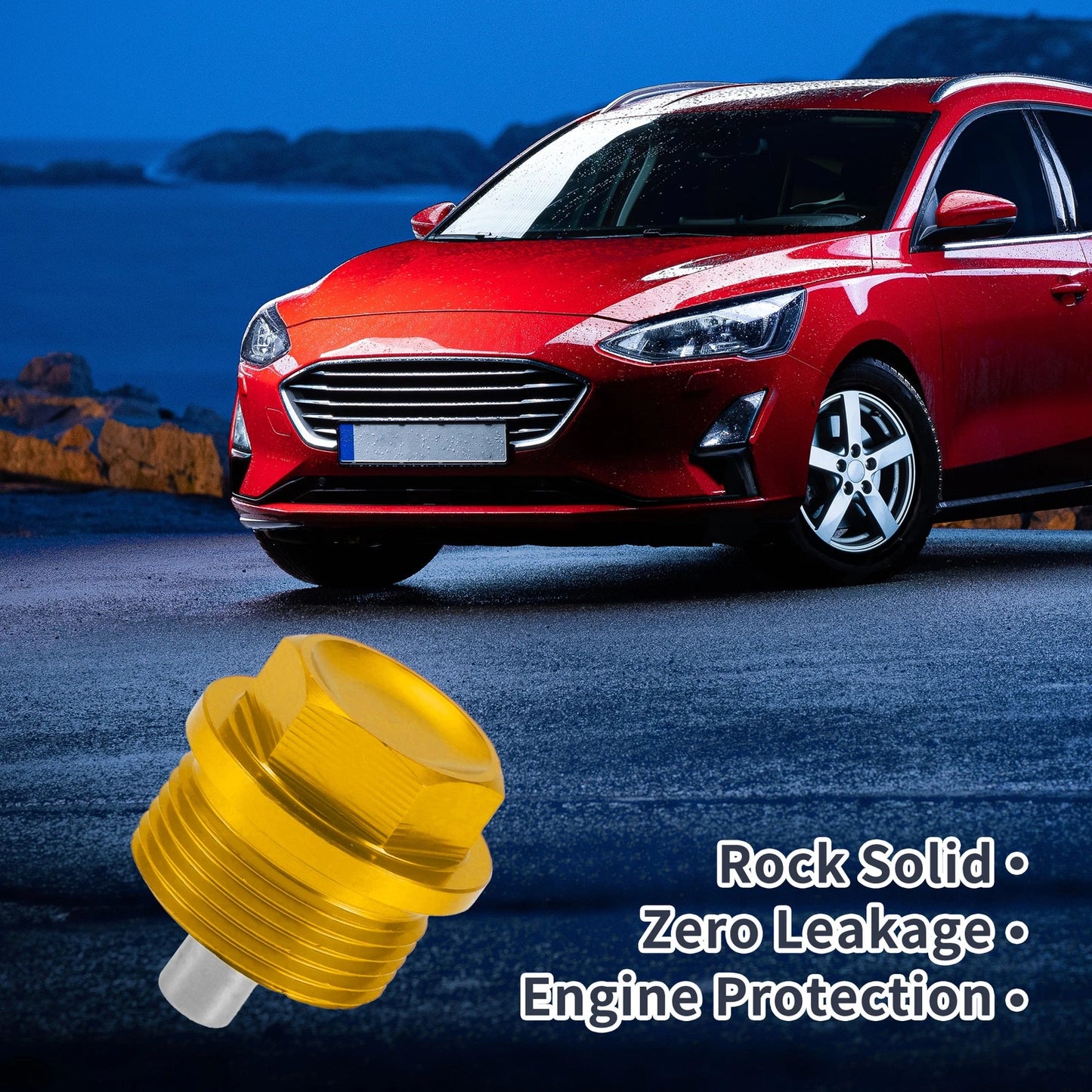 1 x M24x1.5 Engine Oil Drain Plug with Gasket for Car Motorcycle Boat Gold Tone