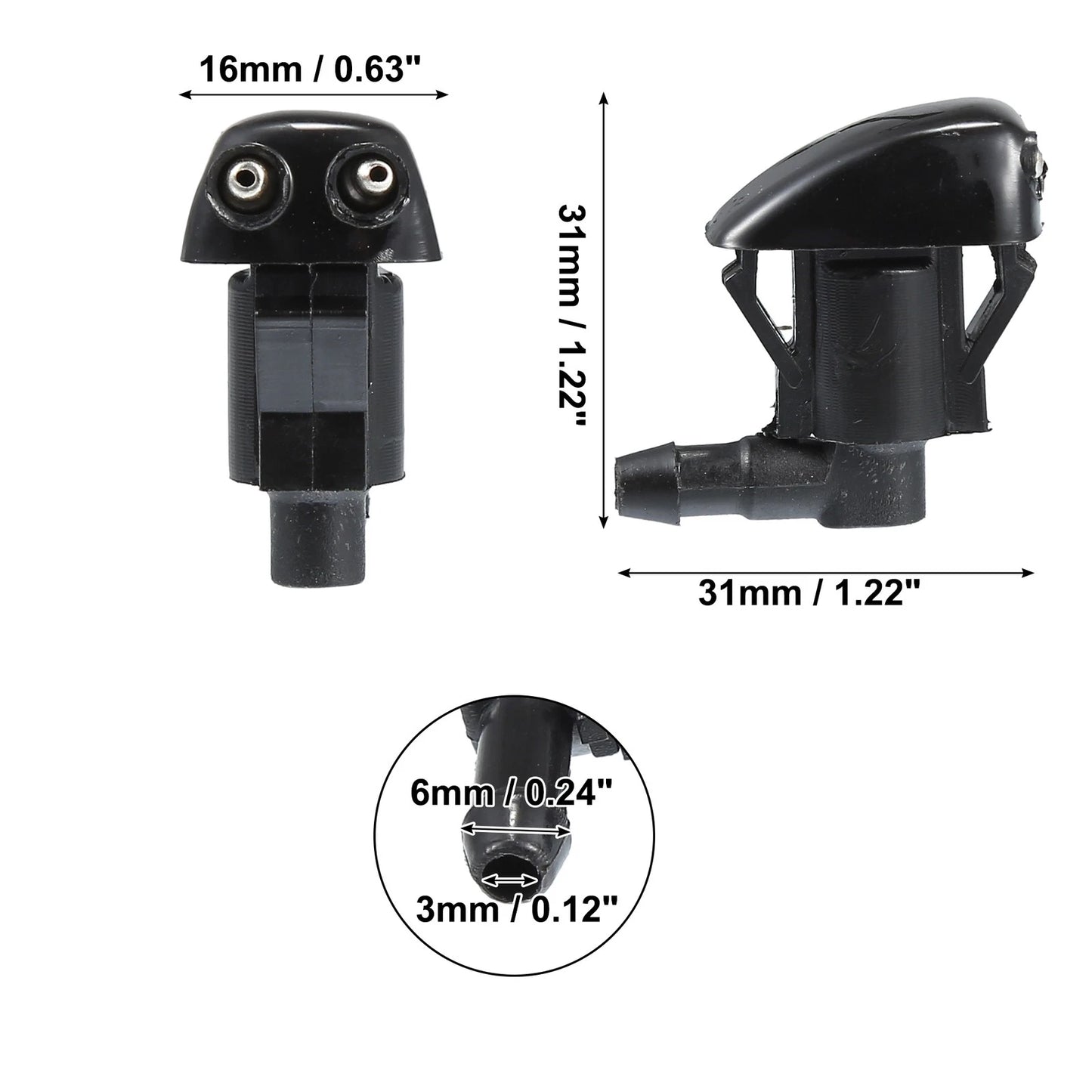 Front Windshield Washer Nozzle Spray Jet for Toyota Tacoma (2005-2015)
