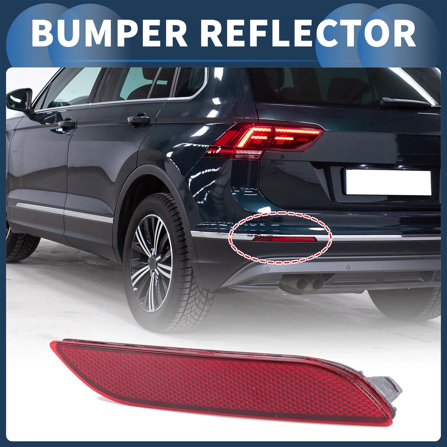 Bumper Reflector for Toyota Camry 2019-2024 Rear Right Plastic