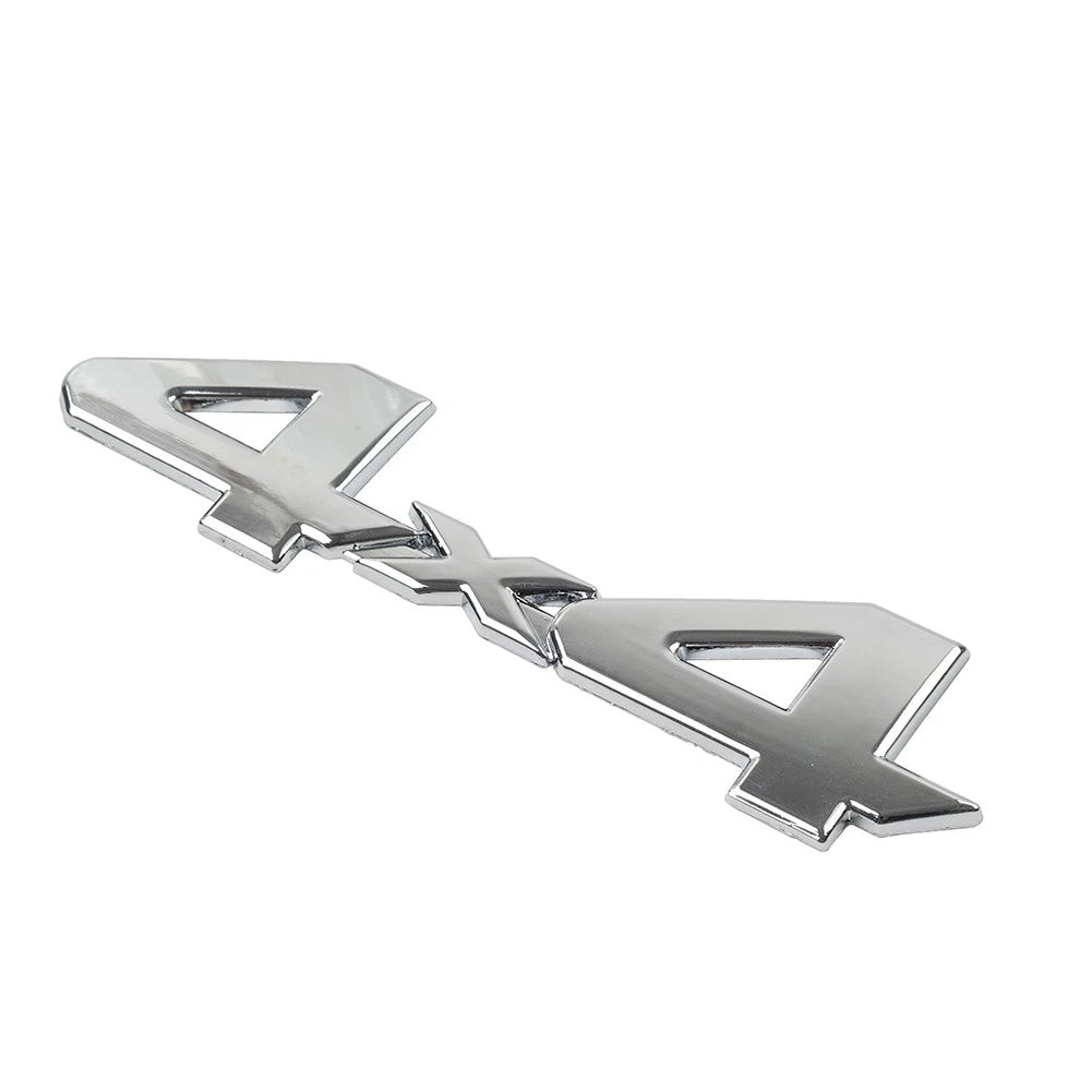3D Rear Tailgate Emblem Badge Overlay Decal for Universal Cars Silver