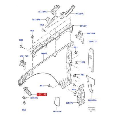 Right Front Fender Mounting Bracket for Land Rover Discovery 5, Range Rover Sport
