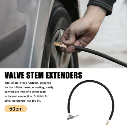 50cm 20" Valve Stem Extension Hose Inflator for Motorcycle Bicycle
