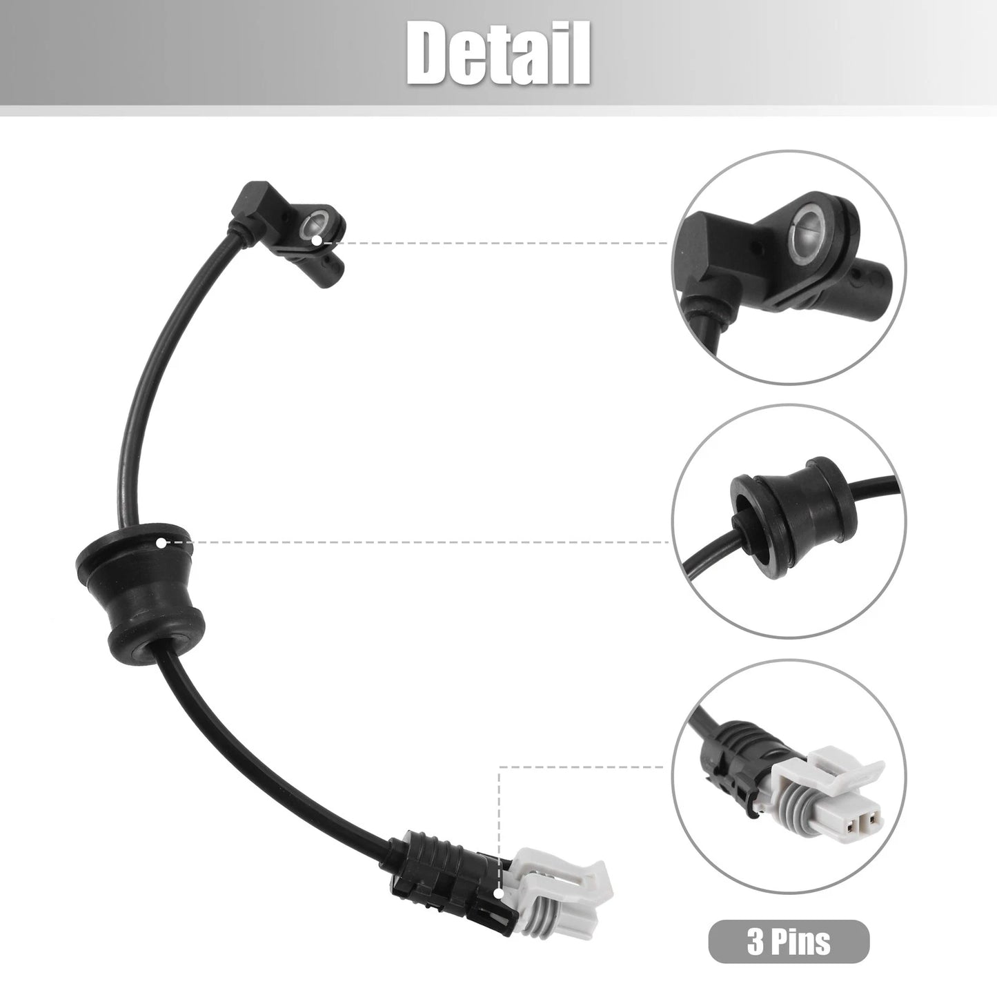 Transmission Speed Sensor for Chevrolet Equinox Black Plastic Metal