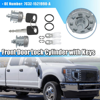 Car Door Lock Cylinder Tumbler w/Key Set for Ford F150 F250 F350 (2004-2023)