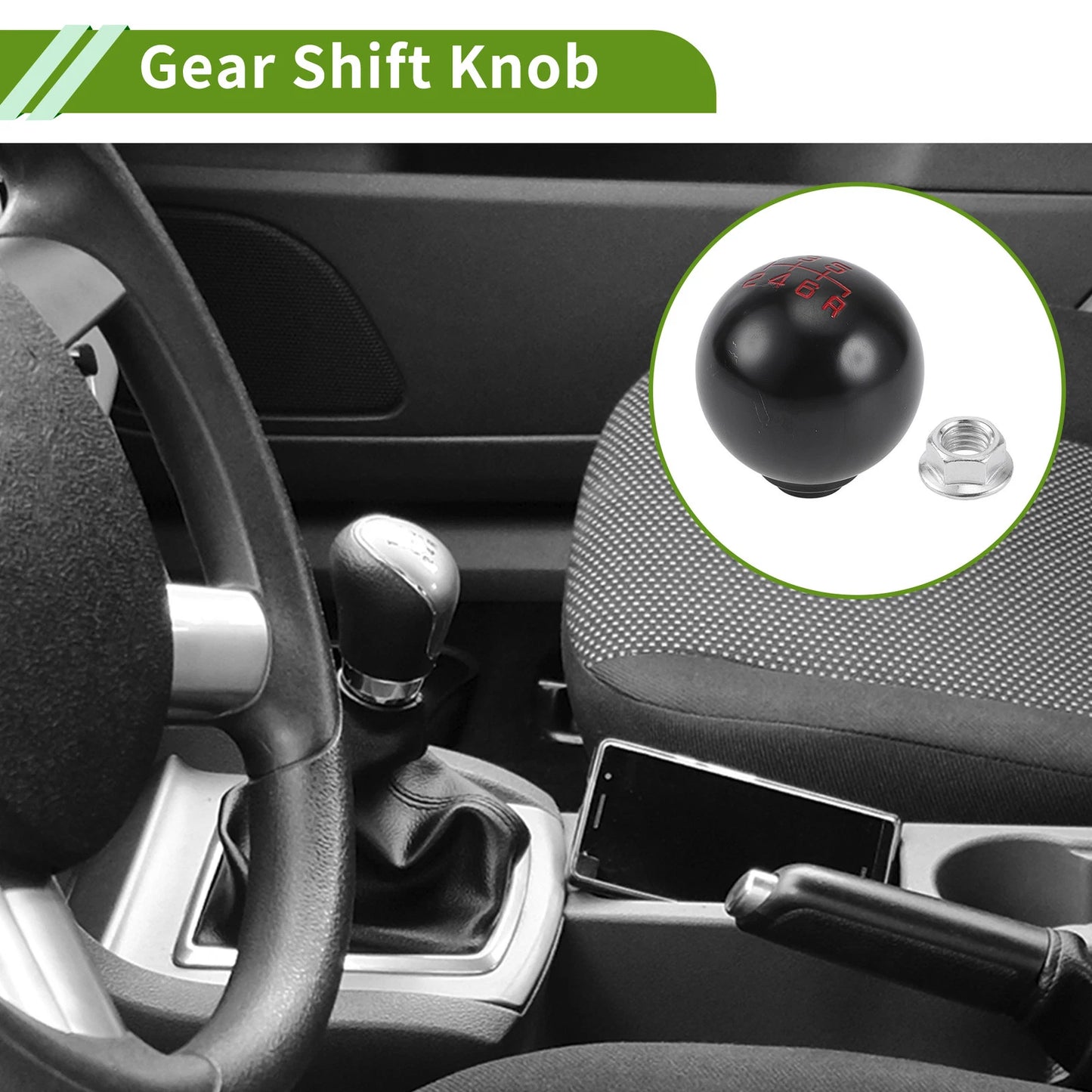 6 Speed Manual Gear Shift Knob for Honda Accord (1990-1997) Black Aluminum