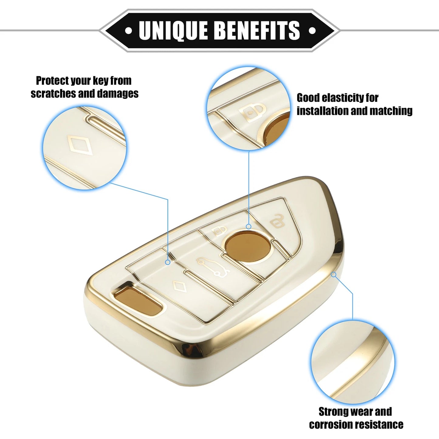 4 x Key Fob Covers for BMW X1 X3 X5 X6 X7 (2010-2023)