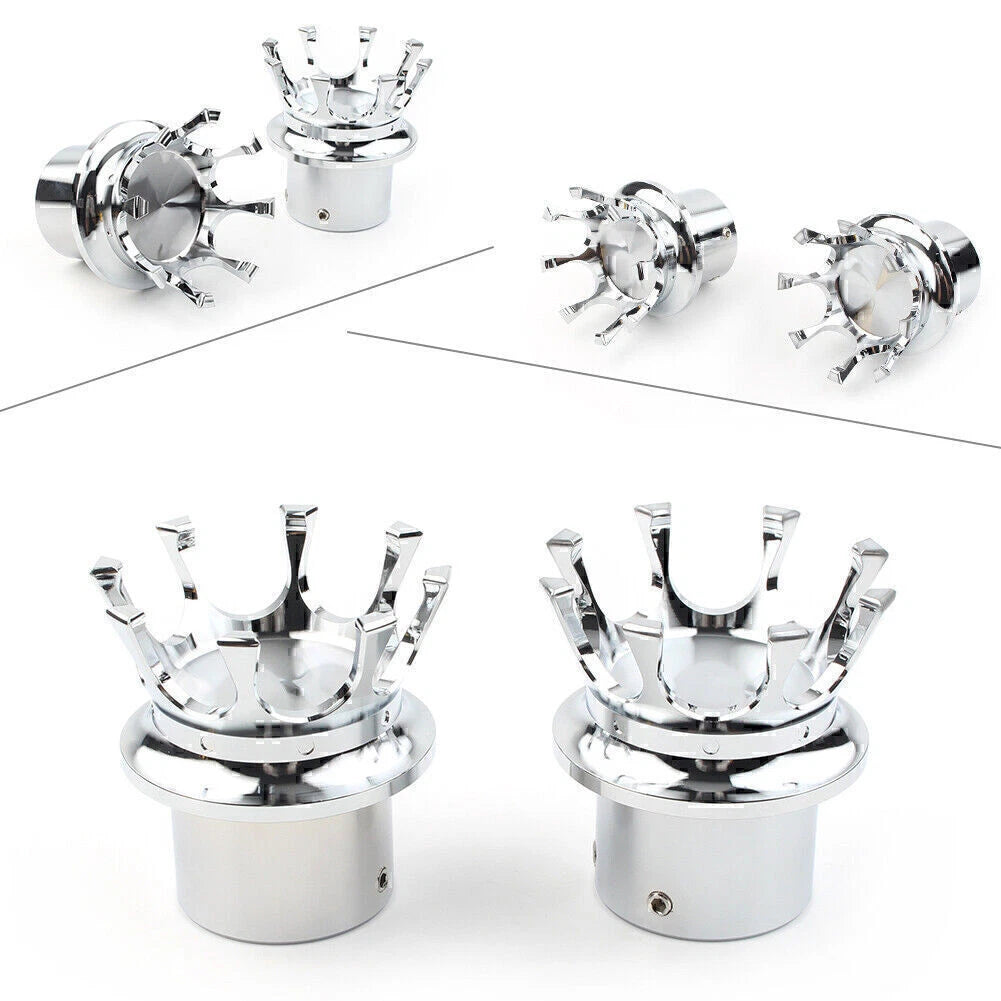 Front Axle Nut Cover Silver Bolt Cap for Harley XL 1200 Dyna Touring (2004-2023)