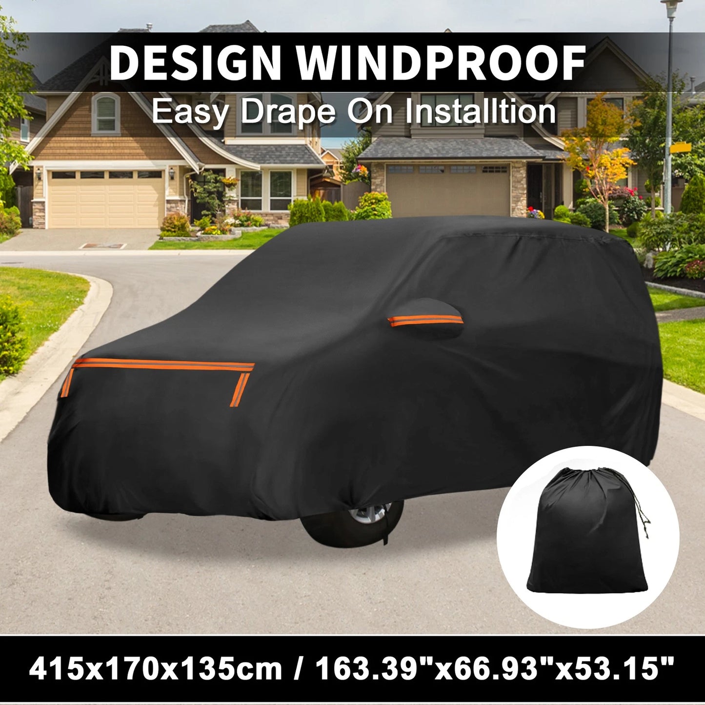 Waterproof Aluminum Film Cotton Car Cover for Toyota Vitz (2005-2015)