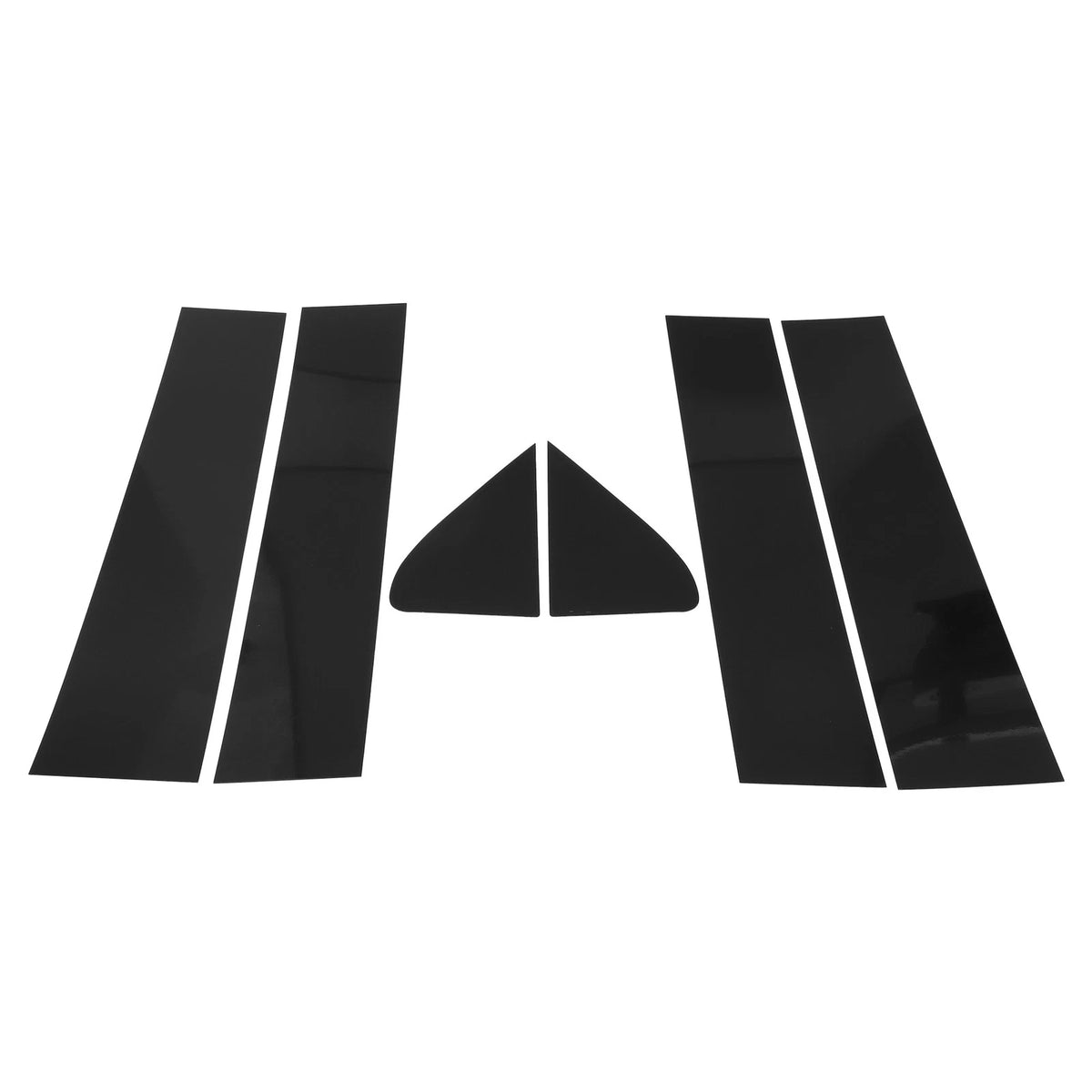 6 x Door Pillar Window Trim for Chevy Silverado (2019-2024) Black