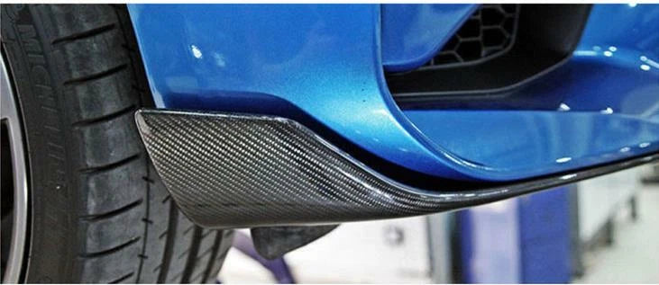 2 x Carbon Fiber Front Bumper Side Splitters for BMW F87 M2 (2016-2019)