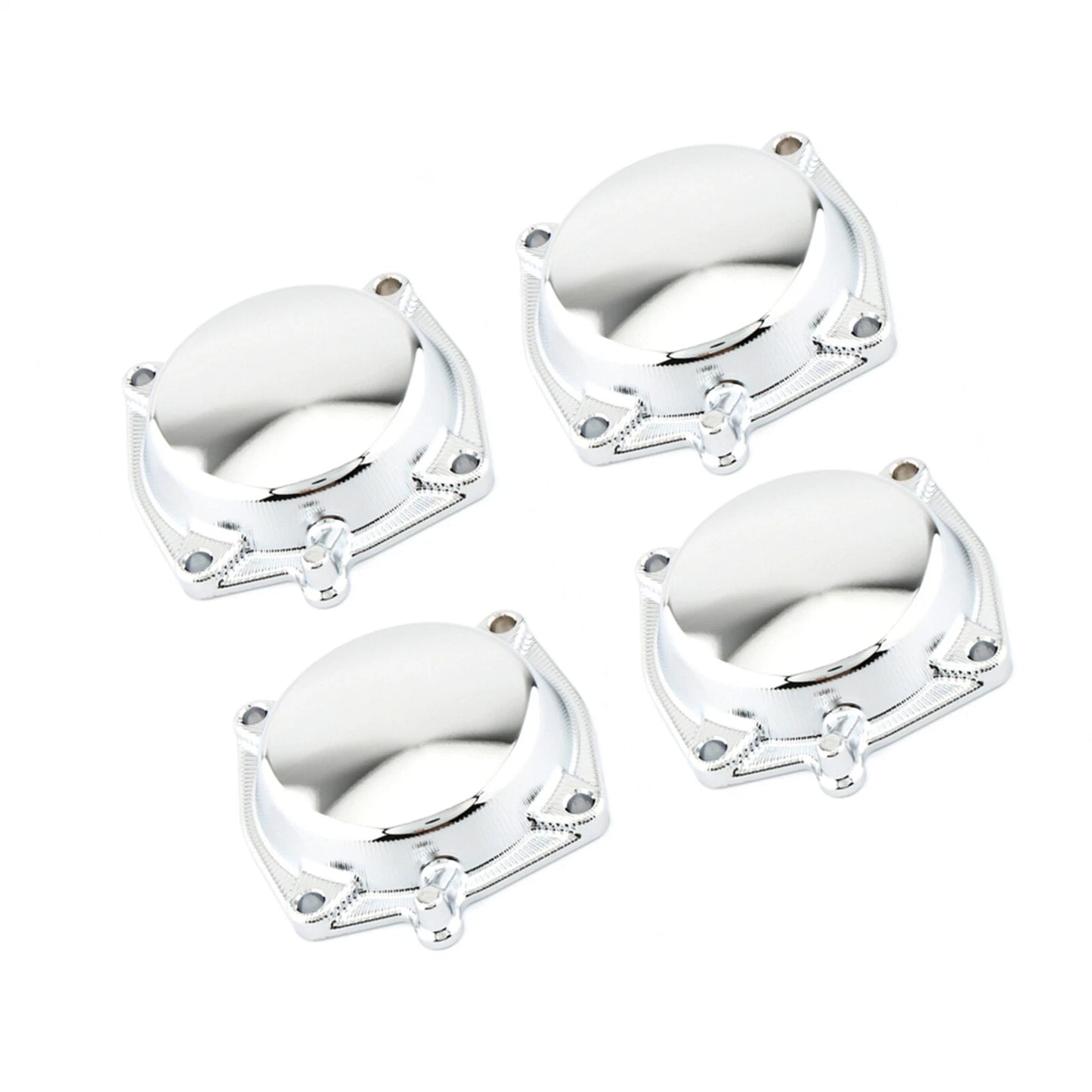 4 x Chrome Carburetor Diaphragm Top Cap for YAMAHA V-Max 1200 (1994-2007)
