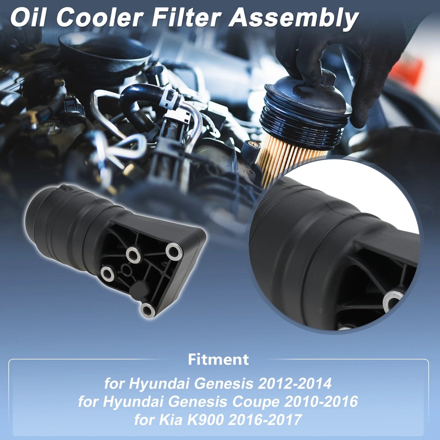 Engine Oil Filter Housing for Hyundai Genesis (2012-2014)