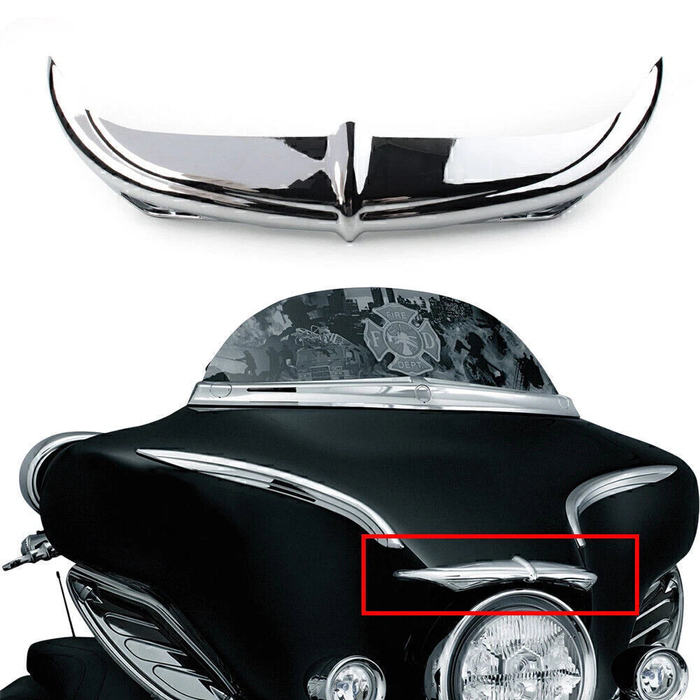 Batwing Fairing Brow Accent Trim Chrome for Harley Touring FLHX (1996-2013)
