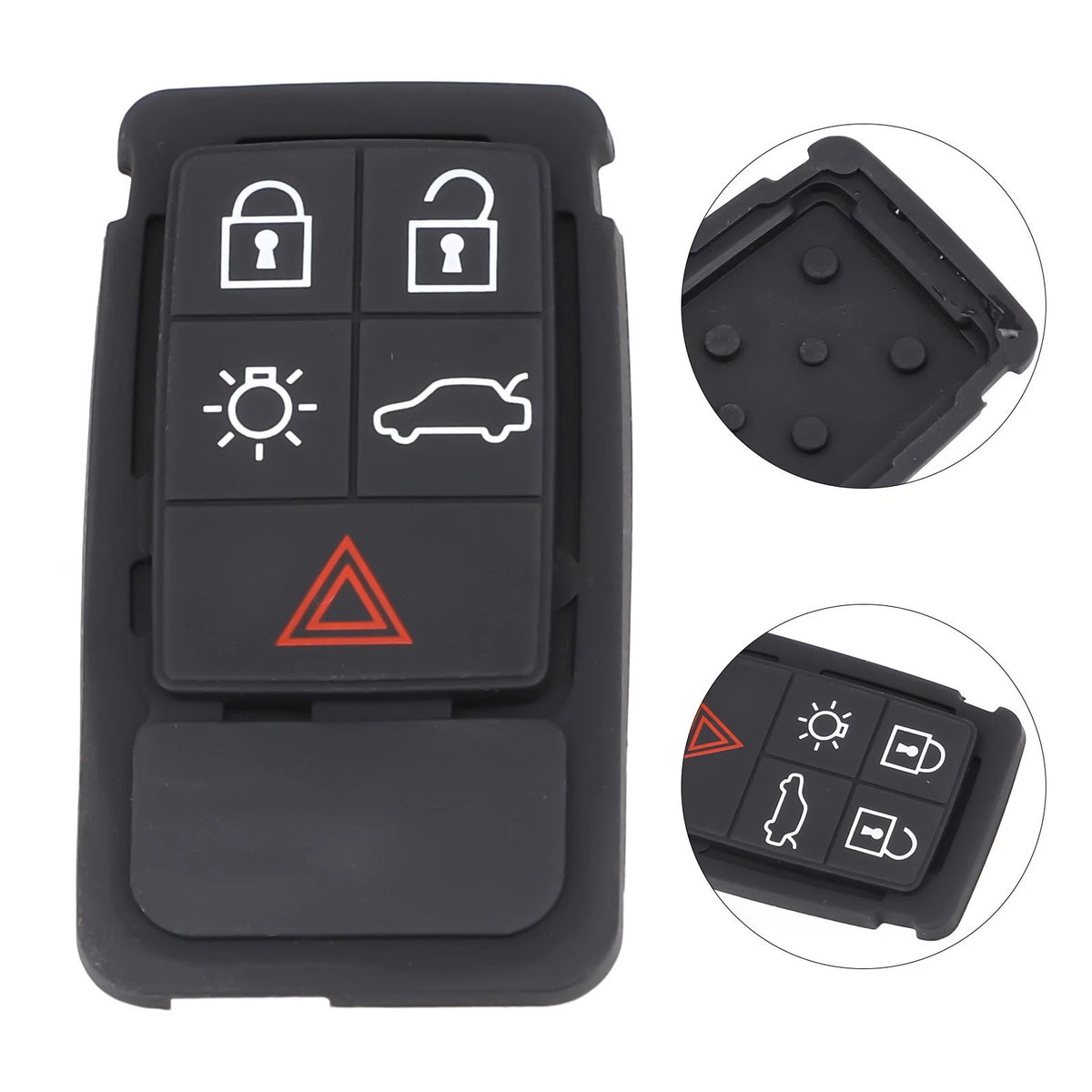 Rubber Remote Key Fob Case Pad for Volvo XC60 XC70 V70 S60 S80