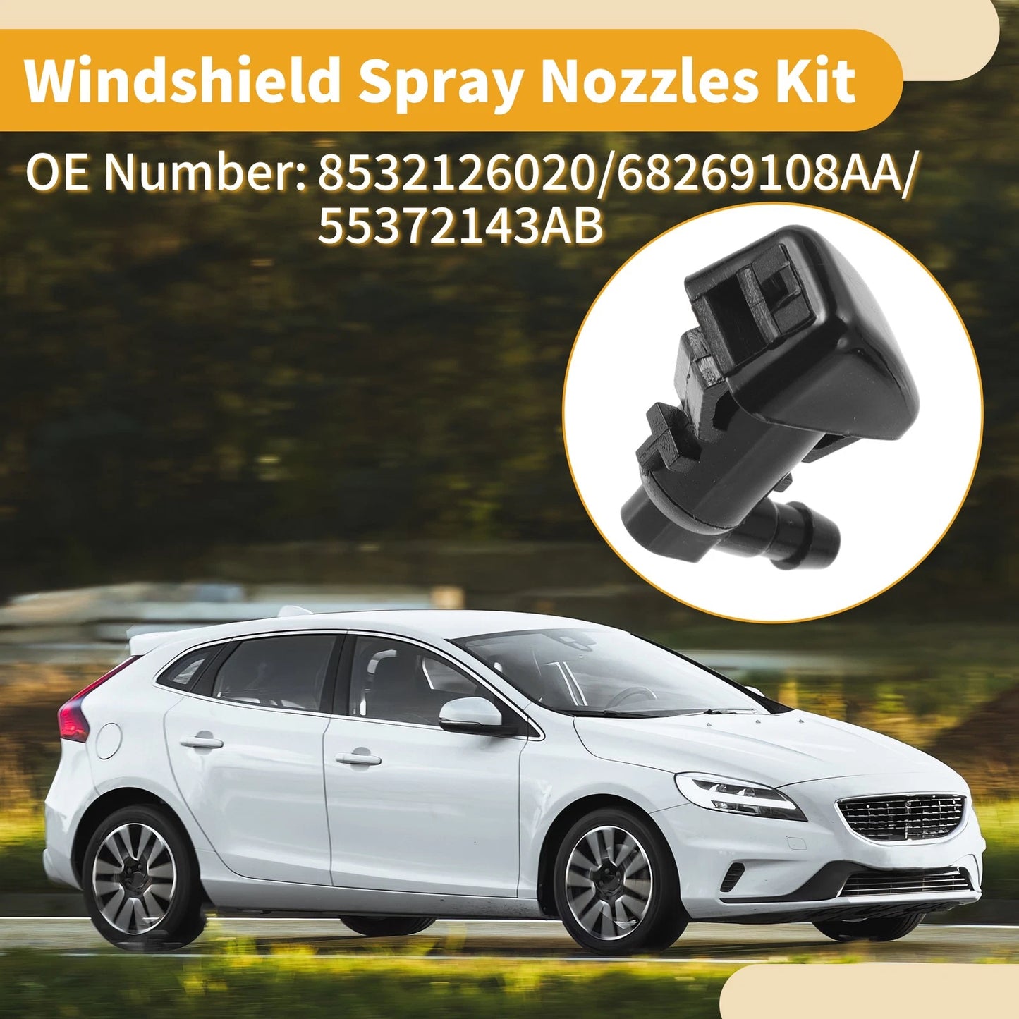 Windshield Washer Nozzle Kit for Jeep Grand Cherokee with Gaskets