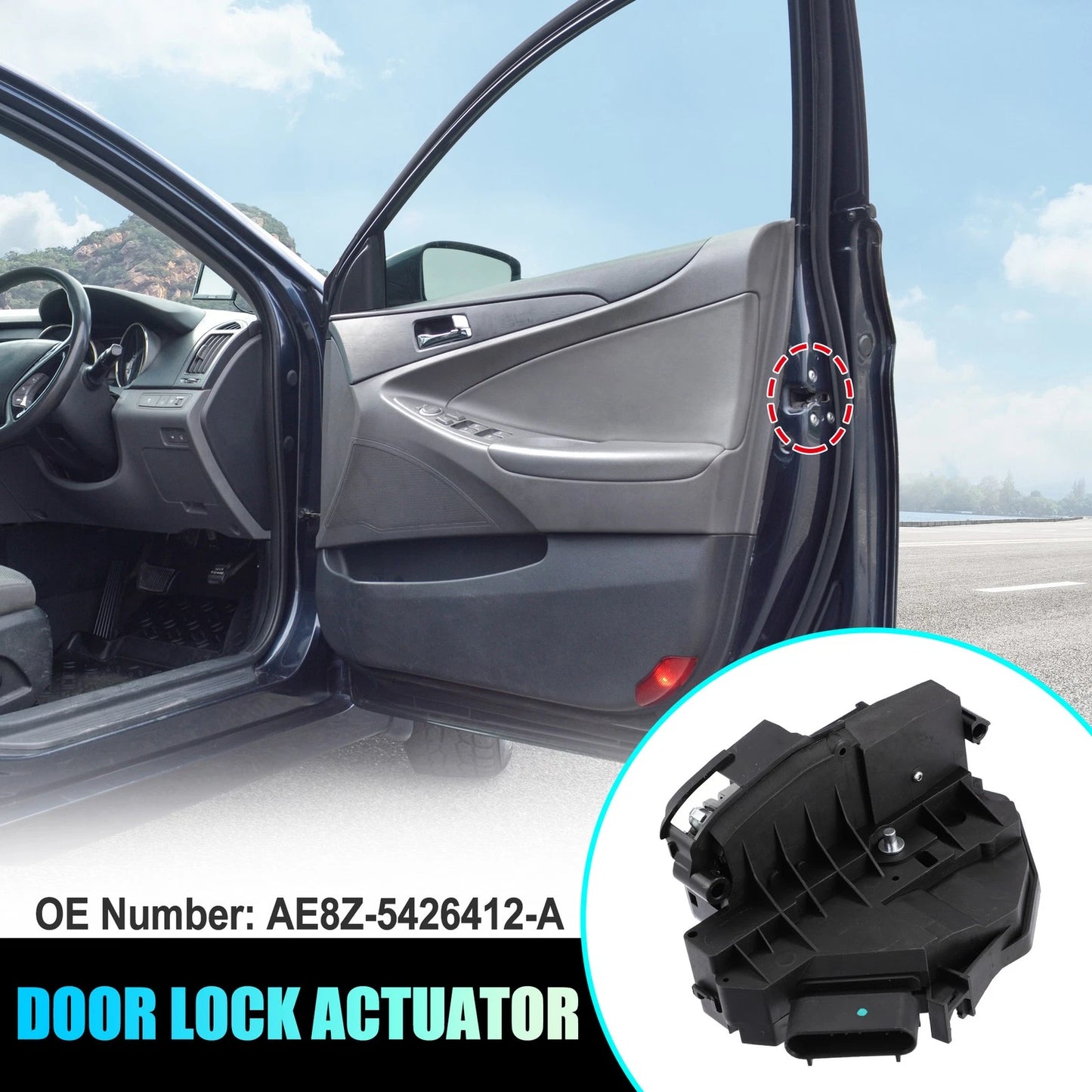 Rear Right Door Lock Latch Actuator Motor for Ford Fusion (2013-2020)