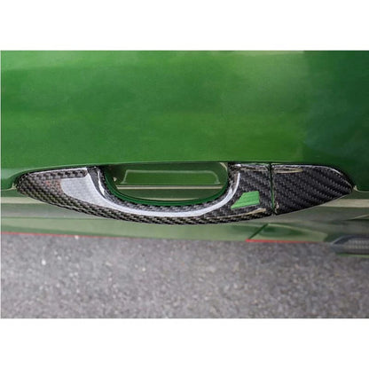 Carbon Fiber Exterior Door Handle Cover Caps Trim For Ford Mustang 2015-2018