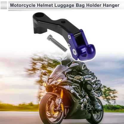 Flat Handle with Hook for Motorcycle Hanging Hook Screw Blue Black