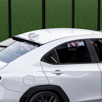 Black Rear Window Quarter Glass Vent Louver Covers for Subaru WRX STI VB
