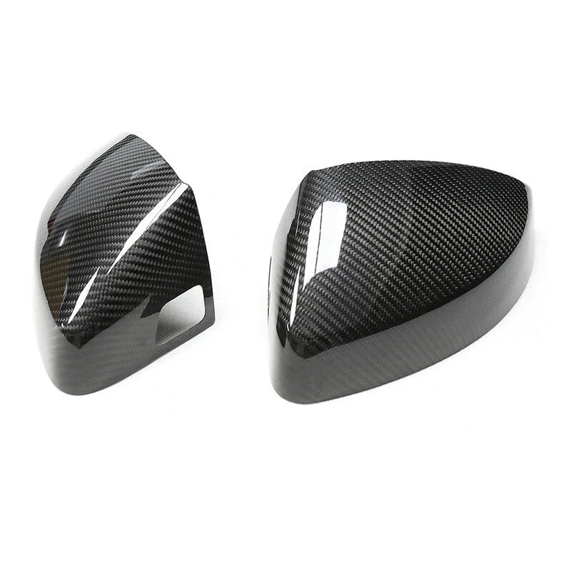 Dry Carbon Fiber Side Mirror Cover Cap for Audi A3 8V 2014-2020 w/ Lane Assist