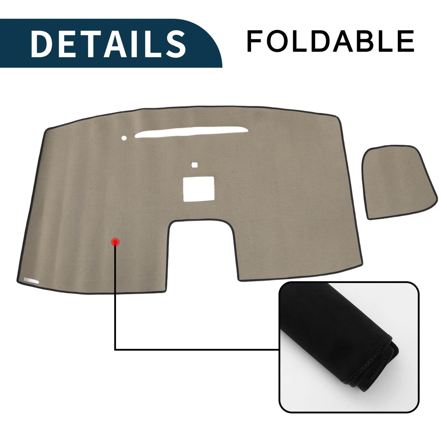 Dashboard Cover Mat for Mitsubishi DELICA D5 (2007-2019) Black Set