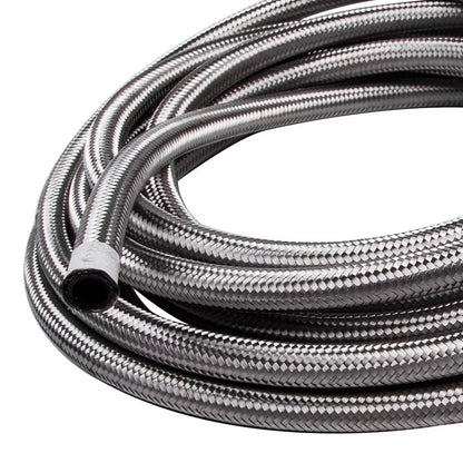 6M AN6 Stainless Steel Braided Fuel Hose for Universal Applications