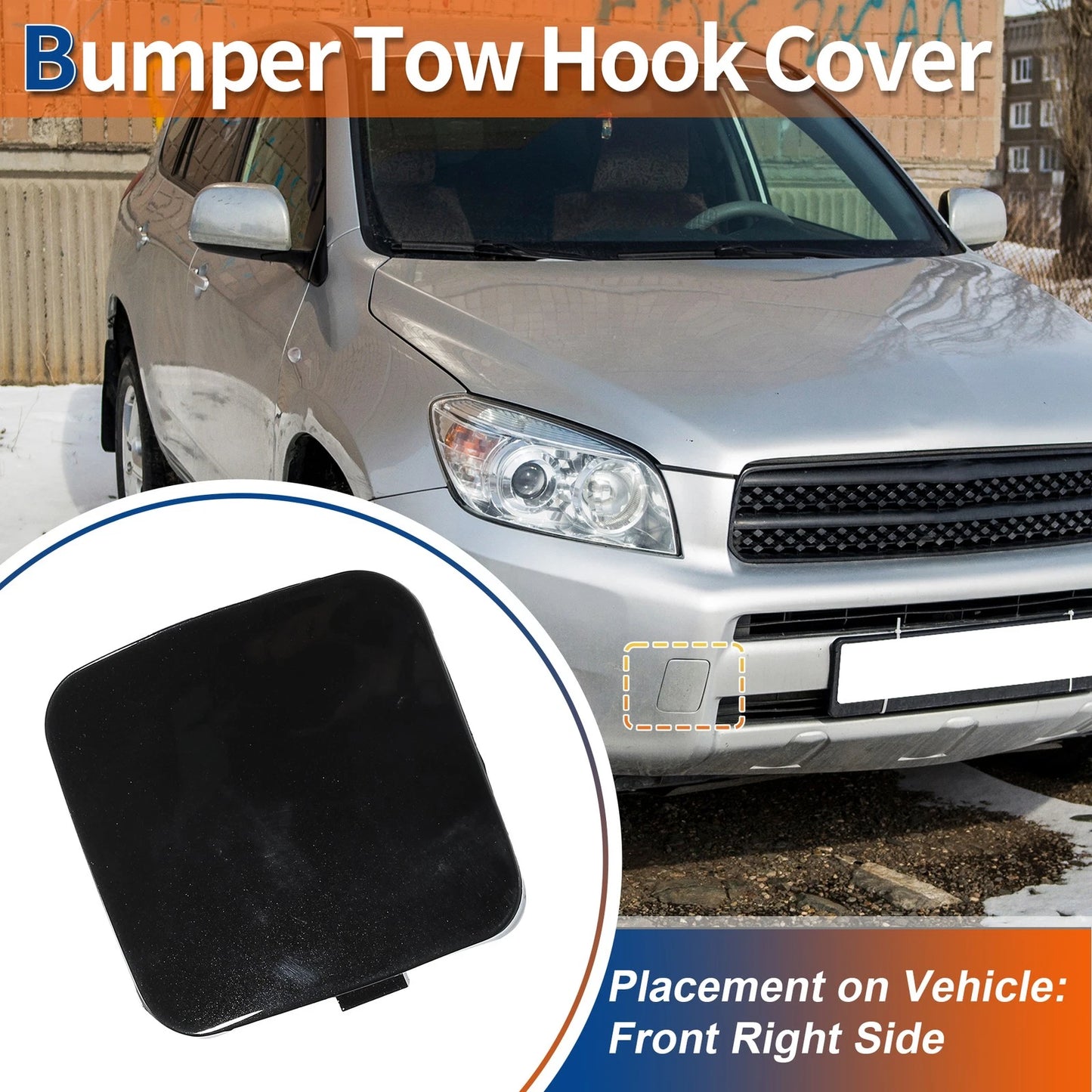 Tow Hook Bumper Cover Biotite for Toyota RAV4 (2009–2011)