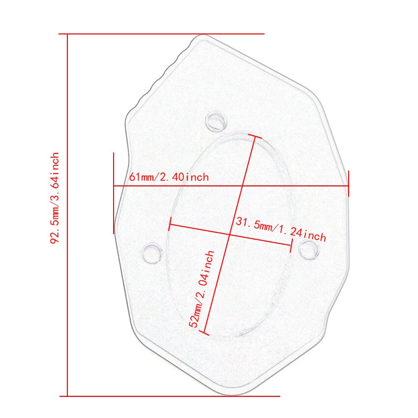 Enlarge Side Stand Plate Kickstand Extension for Kawasaki KLE250 KLE300