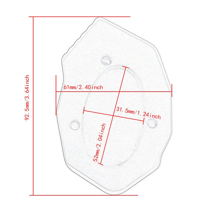 Enlarge Side Stand Plate Kickstand Extension for Kawasaki KLE250 KLE300