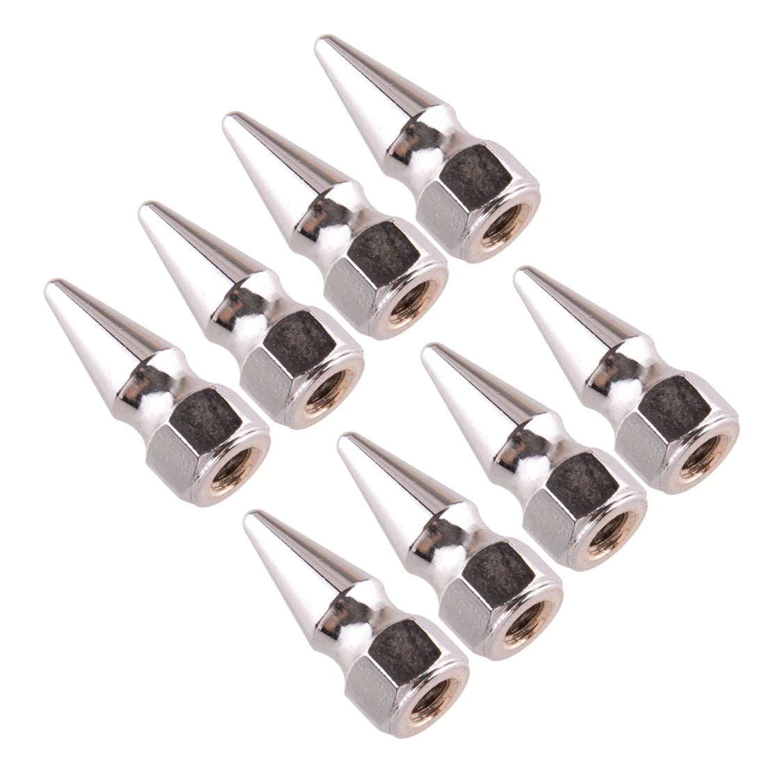 8x Chrome Spike Valve Cover Nuts M6x1.0 for Honda Civic, Acura Integra, RSX