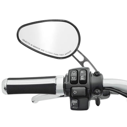 Black 8mm Rear View Mirrors for Harley Softail Deluxe FLSTN (2005-2017)