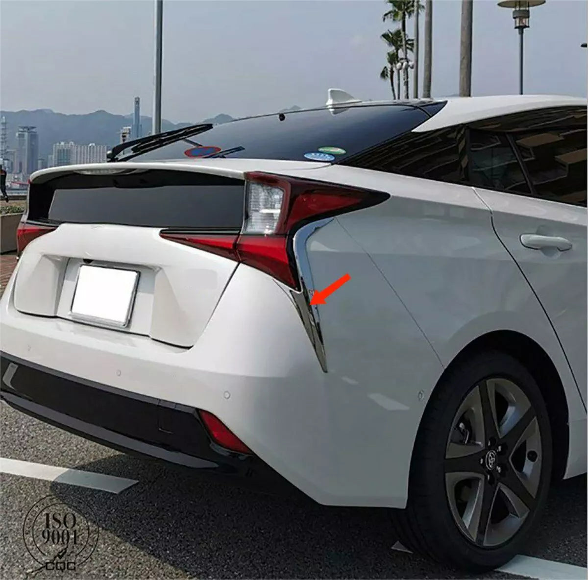 Chrome Rear Light Frame Stripe Tail Cover Trim for Toyota Prius (2019-2022) 2 x pcs